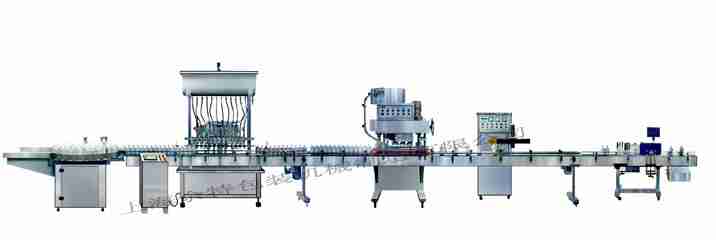 GZF-12L灌裝線直列式裝機、自動鎖蓋機、鋁箔封口、貼標灌裝線